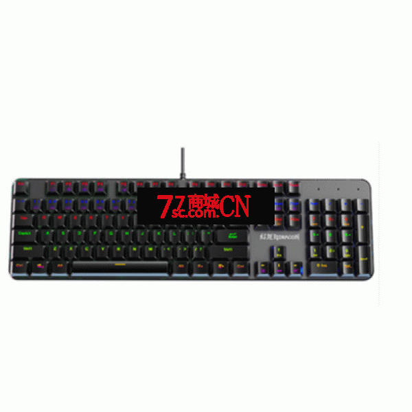 红龙K99矮轴DIY机械键盘有线电竞游戏RGB家用办公水晶键盘