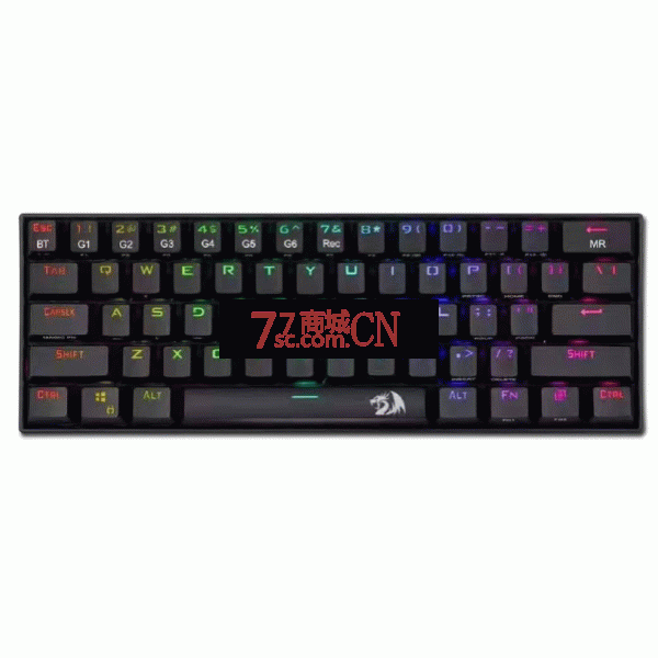 红龙 K530 无线蓝牙多模61键键盘                   RGB炫彩灯效机械键盘