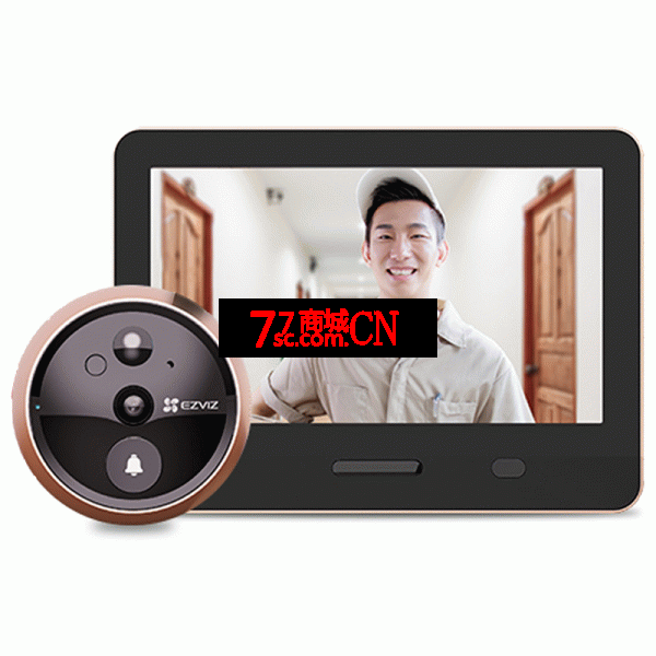 海康萤石DP2S AI智能电子猫眼720P监控家用摄像头手机远程带可视门铃门镜摄像166度广角摄像头 5.5寸触控内屏