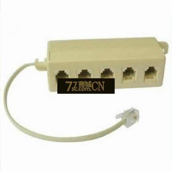 电话机分线盒一分五家用电话线接线盒办公电话机并机一转五分线器