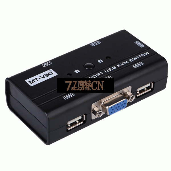 迈拓MT-260KL 手动2口KVM切换器 1套键盘鼠标显示器操作2台电脑