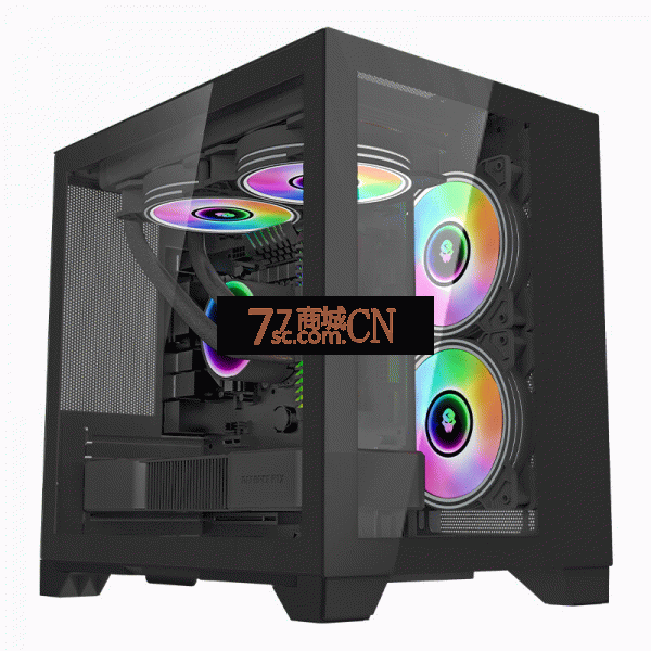 玩嘉律动 黑色/白色可选 机箱玩家plus台式机包豪斯支持360水冷（注：无风扇，风扇请另行购买）