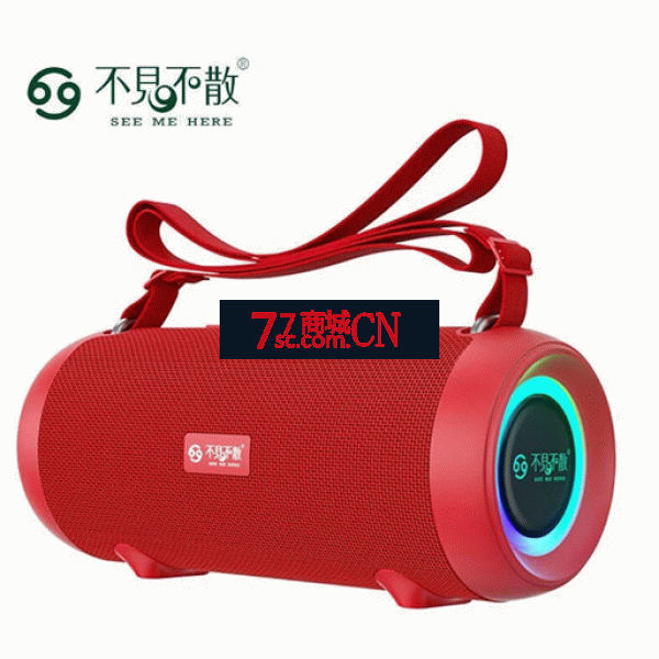 不见不散E9蓝牙音响重低音炮背带式户外广场舞大音量播放器便携式小型大功率野外骑行音箱立体声车载专用