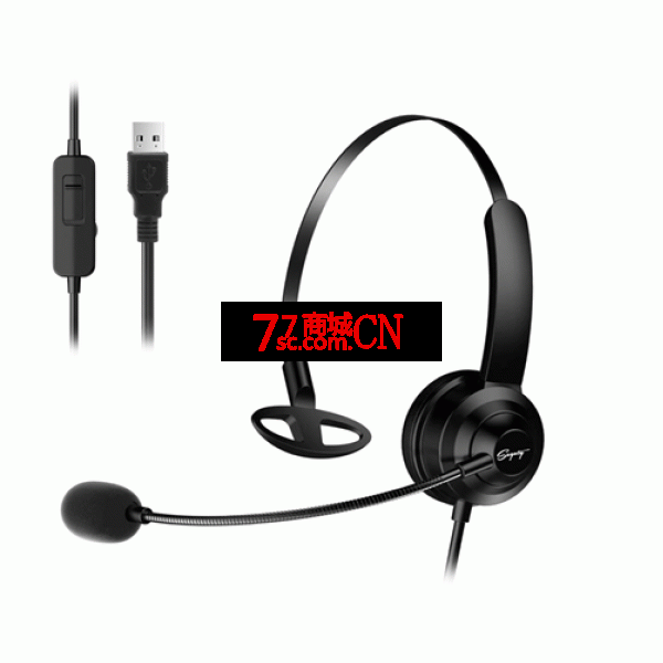 赛歌图T200 USB话务耳机专业话务耳机USB接口，单边带线控带麦克风