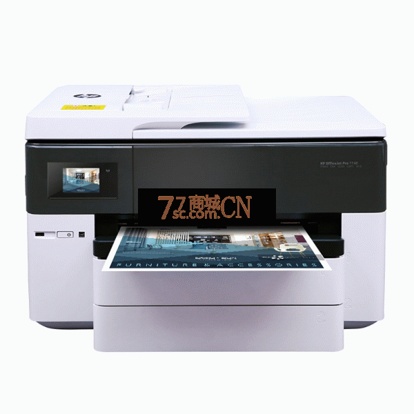 惠普7740彩色A3打印机复印扫描一体机喷墨连供自动双面A4办公家用