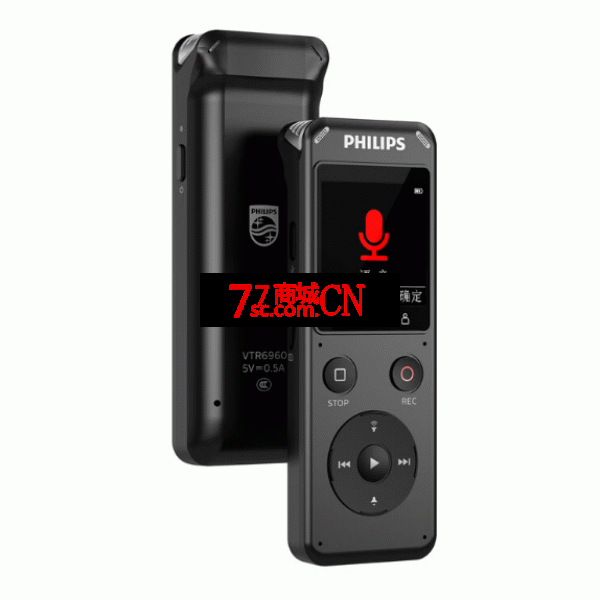 飞利浦VTR6960专业录音笔语音转文字高清降噪外放翻译母带录音器