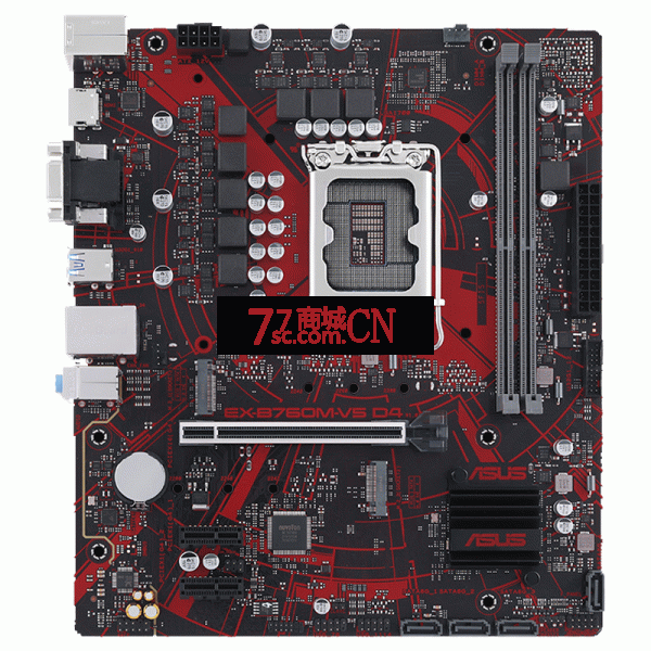 Asus/华硕EX B760M V5 D4-SI工包台式机网吧主板支持DDR4 支持12 13代CPU