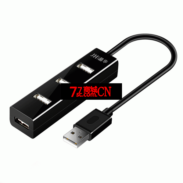 晶华电脑 USB 2.0扩展器多接头HUB集线器扩展坞笔记本台式电脑延长线 0.1米