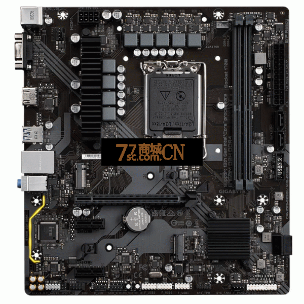 技嘉（GIGABYTE）B760M D2H DDR4主板 支持CPU 英特尔LGA 1700 电脑游戏主板 支持12/13代CPU