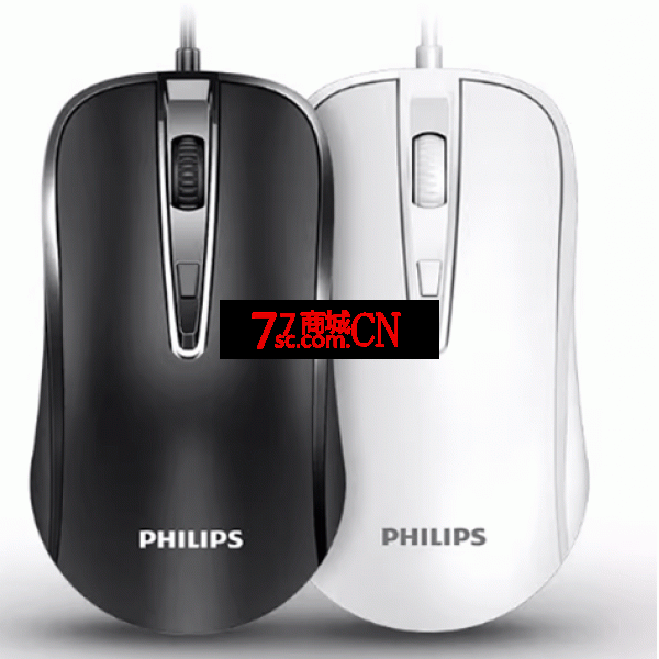 飞利浦SPK7214有线USB家用办公商务笔记本静音无声台式电脑电竞游戏鼠标