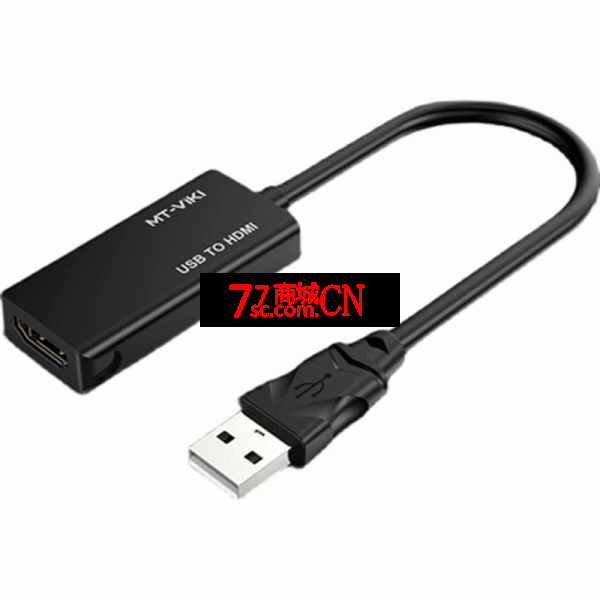 USB2.0转HDMI母接口转换器笔记本电脑投屏投影仪高清接头线台式主机扩展外置显卡拓展坞HDML连接电视 usb转hdmi 接投影扩展投屏