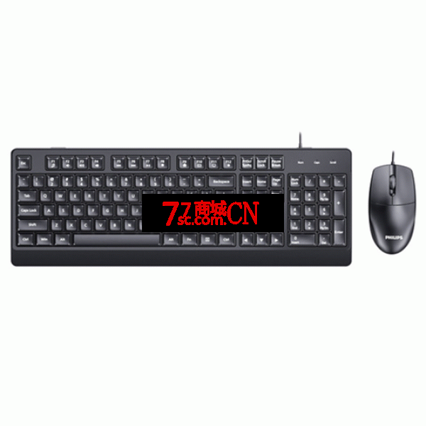 飞利浦SPT6247台式电脑办公加重键鼠USB鼠标键盘家用有线套装