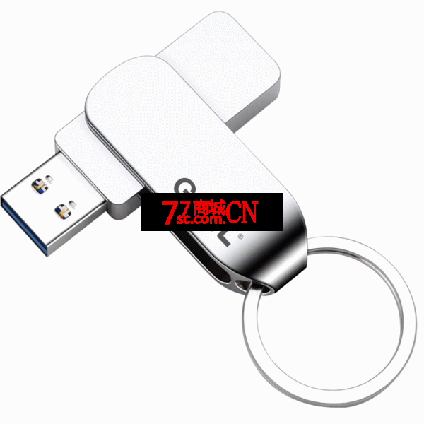 GEIL金邦GH310 USB3.0 64G银色U盘金属防尘防震电脑手机两用（需要转接头）