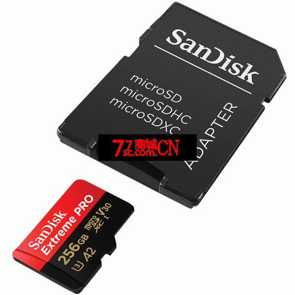 闪迪TF卡256G高速4K 200M/S无人机SD卡运动相机switch存储卡GOPRO U3 V30 4K SDSQXCZ