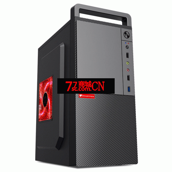 富士康M8机箱 台式机电脑主机箱 桌面迷你办公商务家用手提小机箱USB3.0