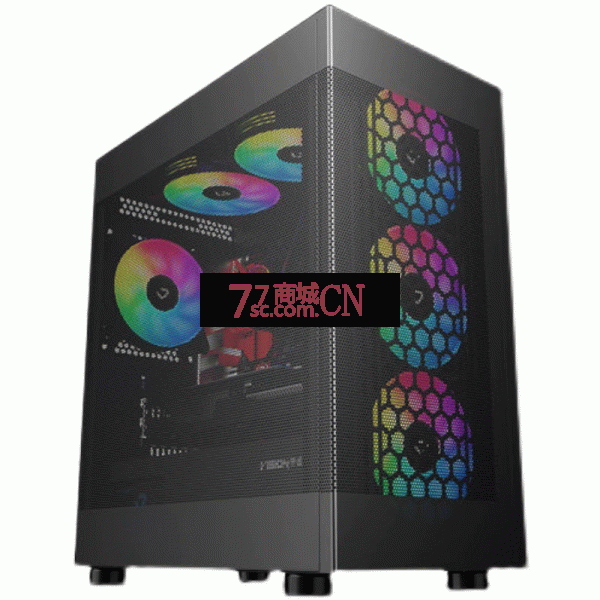 至睿风魔机箱 全侧透240水冷MATX主板电脑台式电竞游戏机箱 黑色/白色可选