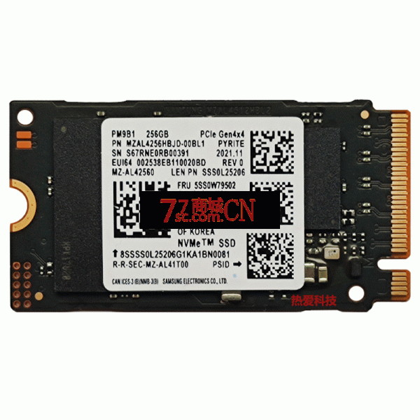 三星 PM9B1 512GB PCIE4.0 M.2 2242固态硬盘m2 笔记本SSD NVME
