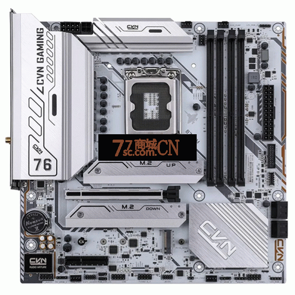 七彩虹CVN B760M FROZEN WIFI V20白色 战列舰DDR4内存 战斧台式机超频主板