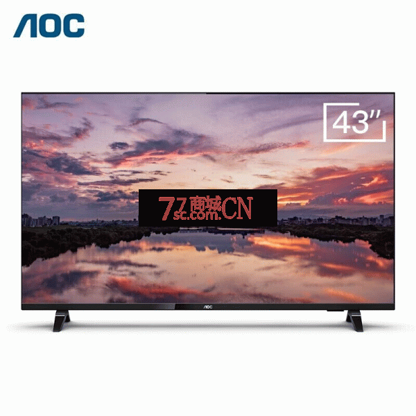 AOC H43E1液晶平板电视机全高清全面屏 支持7*24h安防监控显示屏 商用