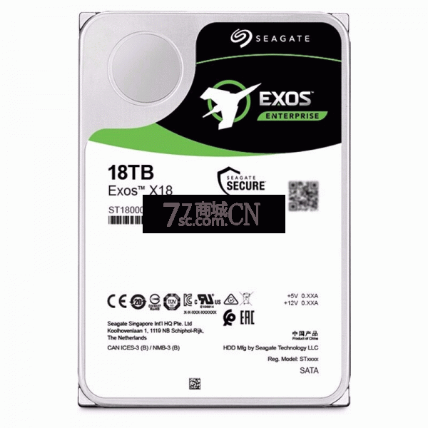 希捷18T机械硬盘ST18000NM000J 18TB企业级氦气7200转256M台式监控NAS服务器（行盘）