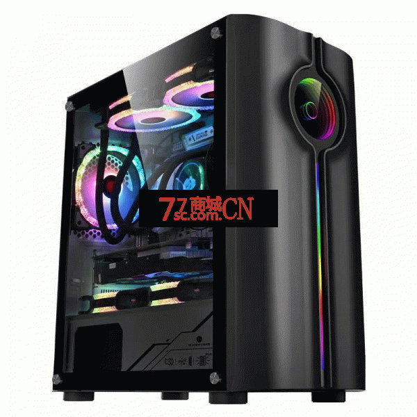 玩嘉无限玩家机箱支持MATX主板240水冷侧透游戏电竞台式电脑机箱 黑色