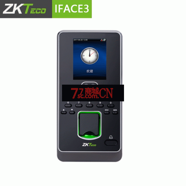 中控iface3人脸指纹密码考勤门禁一体机带网络U盘面部刷卡考勤机