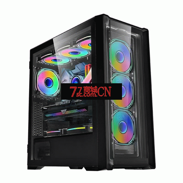 玩嘉绝尘360机箱ATX主板360水冷长显卡玻璃侧透吉祥(风扇需要另行购买）