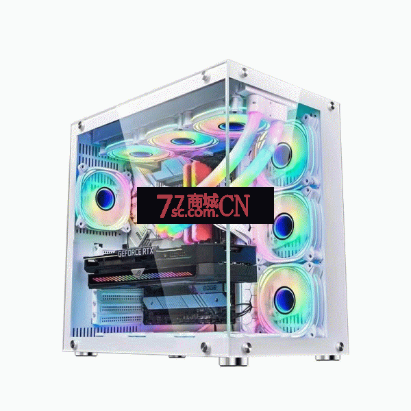 玩嘉罗宾海景房台式机电脑机箱360水冷游戏ATX主板海景房机箱