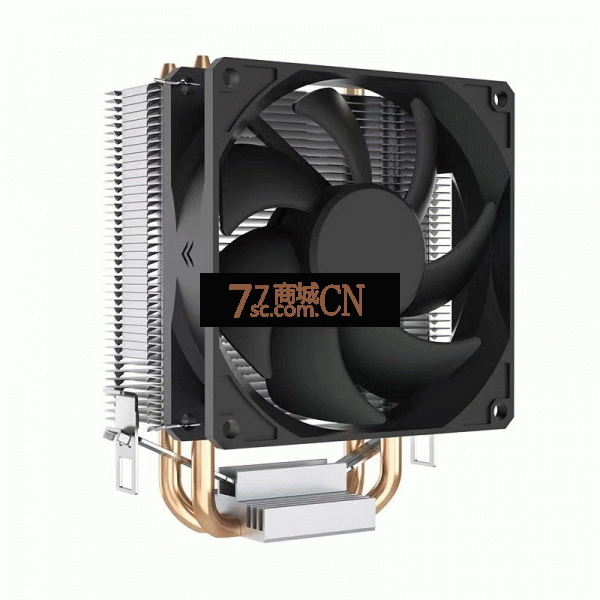 雅浚E1双铜管无光风扇双平台散热器