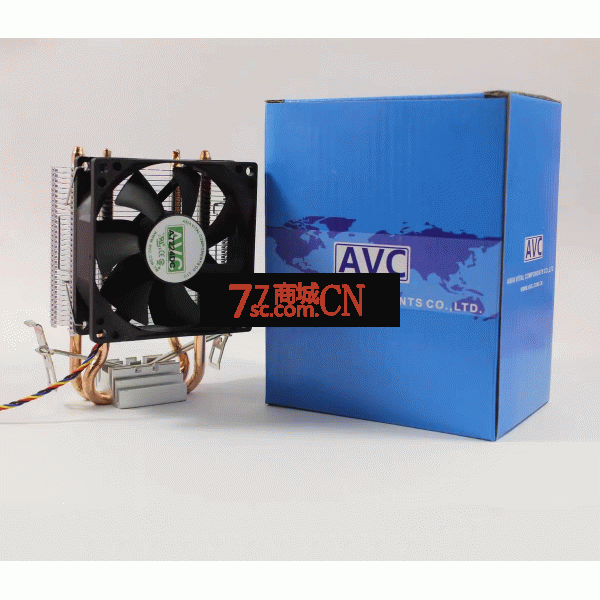 AVC2铜管CPU散热器超静音无光CPU风扇AMD115X12代13代1700台式机电脑
