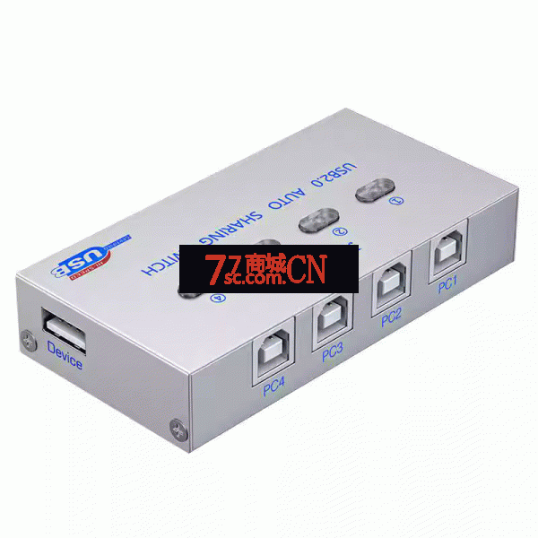 晶华Q331 USB打印机共享器分线器自动切换四进一出扩展多台电脑共享打印器