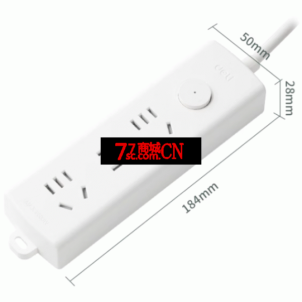得力LX110插座USB插排1.8米线/3米线插面板插线板多孔延长线多插位拖线板转接器