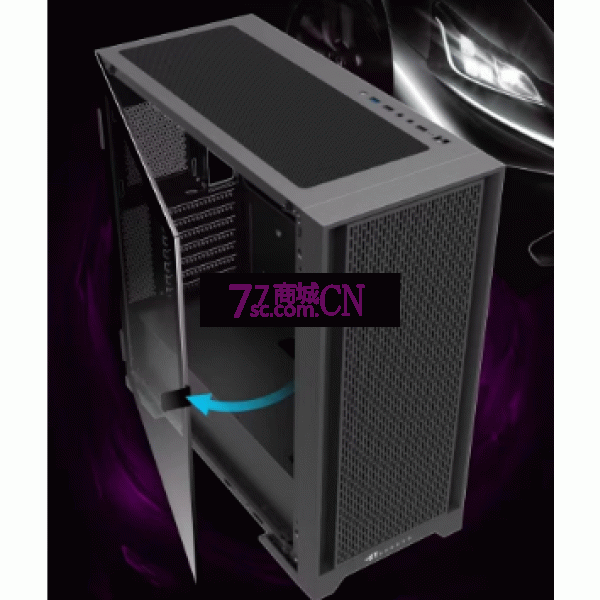 现代 凌风E-ATX主板台式机游戏水冷机箱双路侧透机箱支持X79 X99