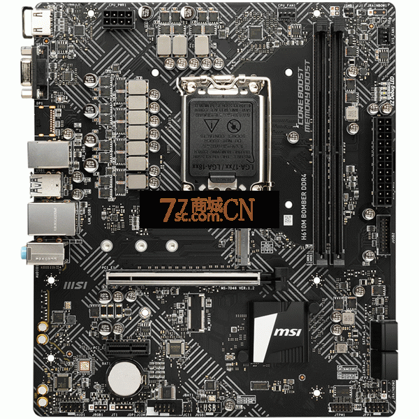 微星H610M Bomber爆破弹DDR4可搭 12400F