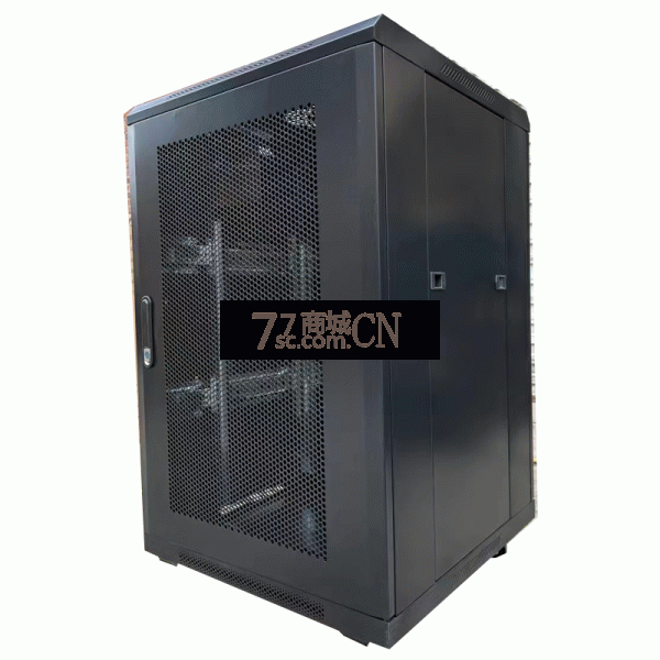 0.8米普通型机柜 17U（黑色）下单之前请确认实物图，隔板数量视机柜大小而定  800高*600宽*600深（算轮子）