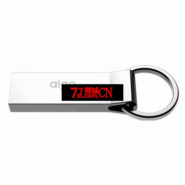 爱国者 U盘 U210 64GB USB2.0 金属U盘 车载U盘内存 银色 便携挂环