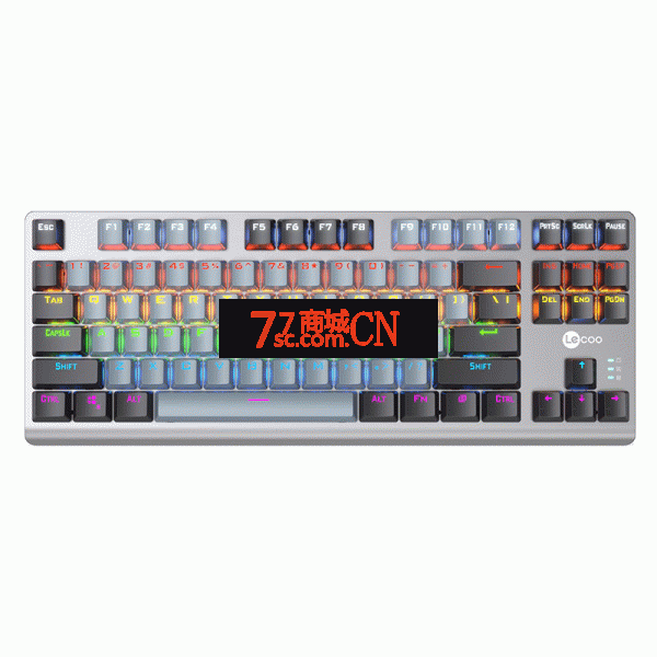 联想87键来酷GK304机械键盘 线键分离式连接线适用于USB台式笔记本单键盘（青轴）