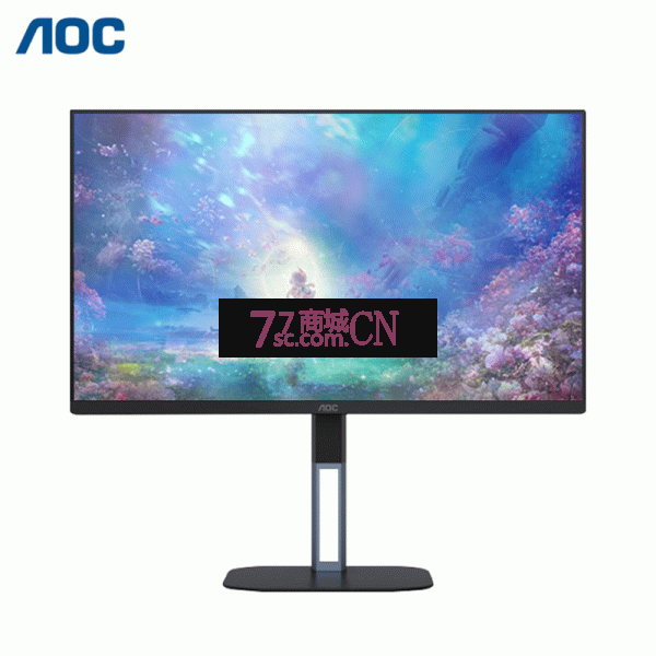 AOC Q27V5S2 27英寸2K/100HZ/广色域/IPS屏幕台式办公 液晶显示器广视角 窄边框 旋转升降