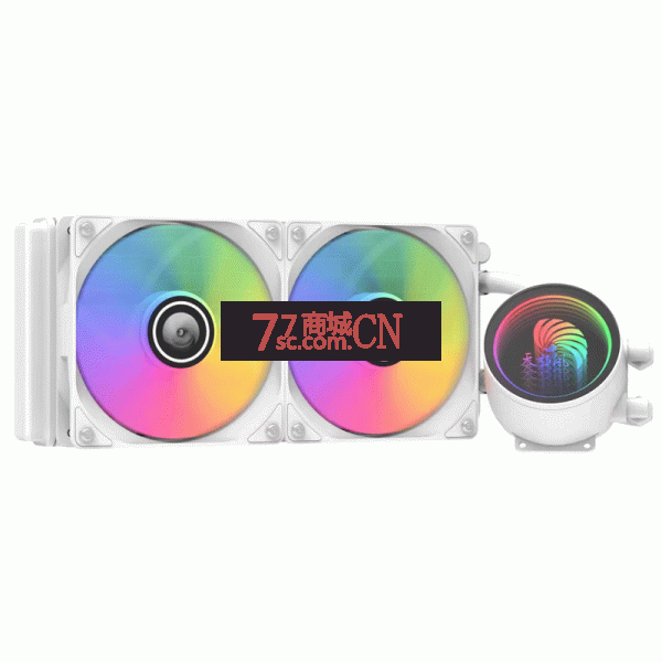 天极风冰魔240白色 CPU水冷散热器240台式机套装1700台式电脑风扇AM4