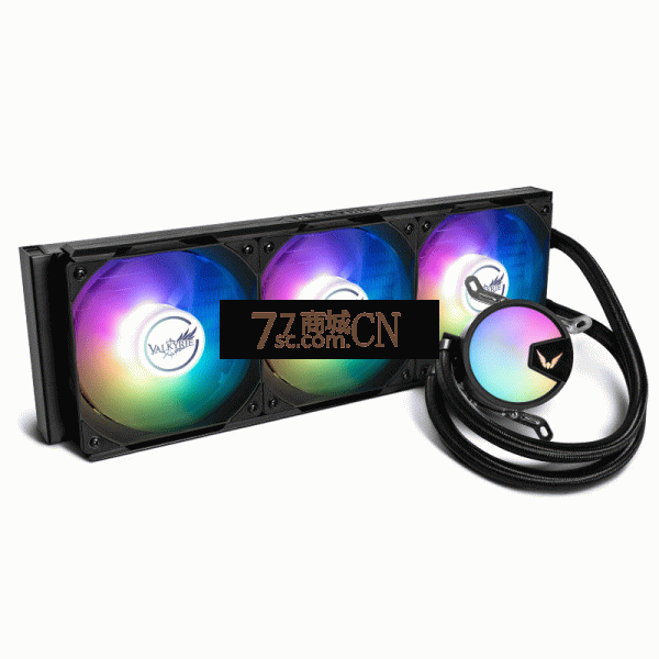 VK瓦尔基里A360黑色一体式水冷散热器CPU风扇 LGA1700 13代 AM5