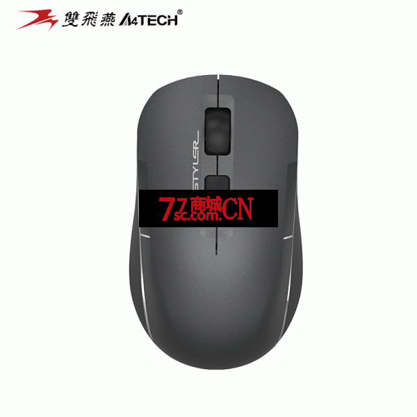 双飞燕FB26CS Air无线双模蓝牙鼠标静音可充电适用苹果Mac华为 配TYPE-C转接头