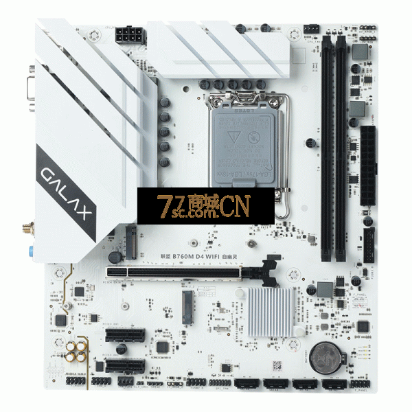 影驰联盟 B760M D4 Wi-Fi白幽灵 台式机主板白色 支持12代13代14代CPU 双M.2接口 WIFI6无线网卡
