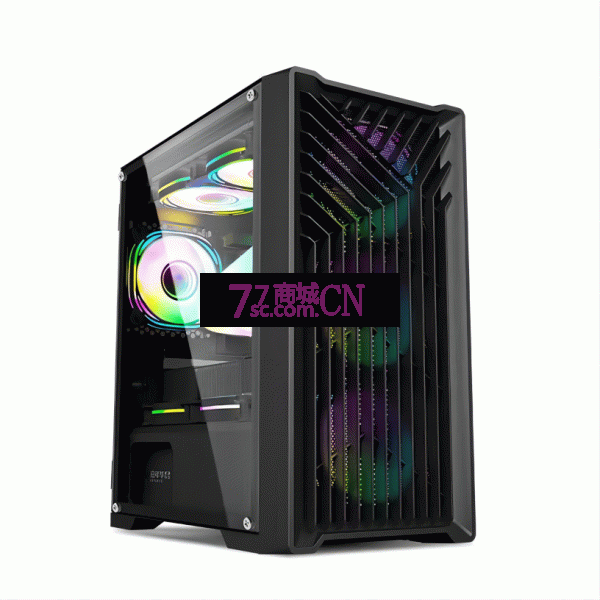 玩嘉风琴机箱MATX主板240水冷电脑侧透纯黑台式机箱网格面板机箱