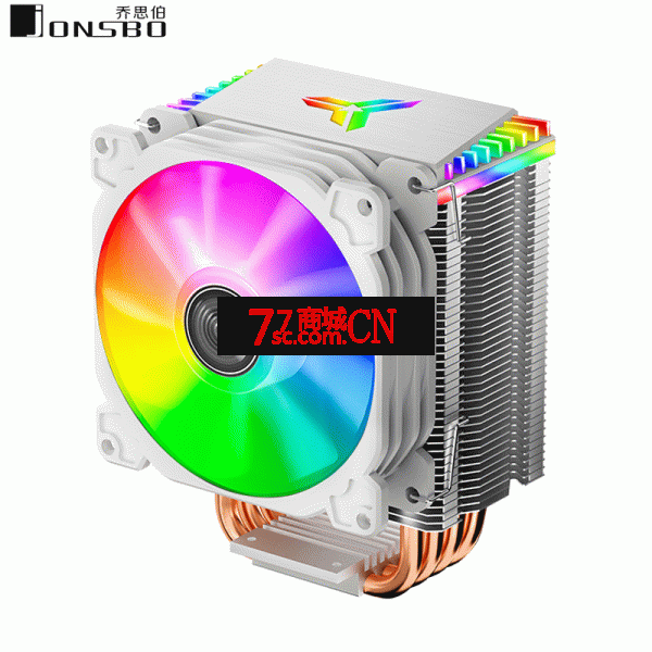 乔思伯CR1400 EVO ARGB白色散热器CPU风冷ARGB四铜管塔式2011风扇AM4