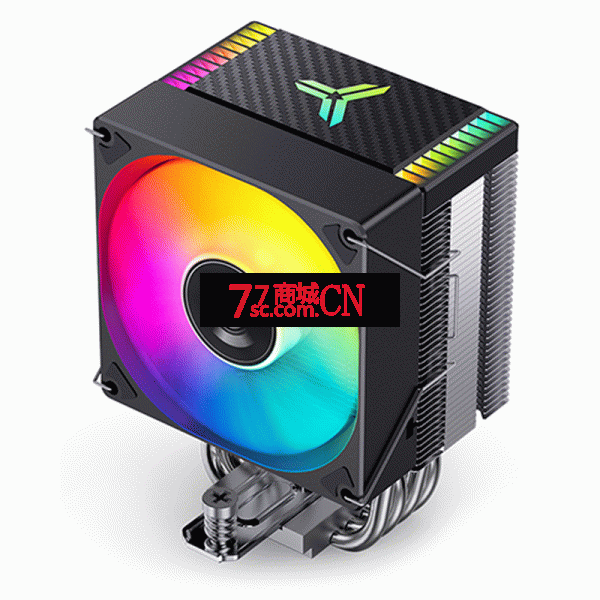 乔思伯CR1400 EVO ARGB黑色散热器CPU风冷ARGB四铜管塔式2011风扇AM4