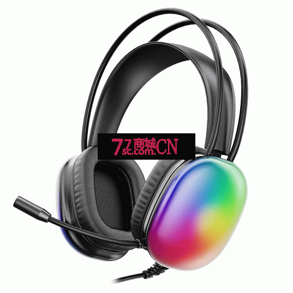 联想来酷HT409发光游戏电竞耳机电脑头戴式电竞有线耳麦USB7.1