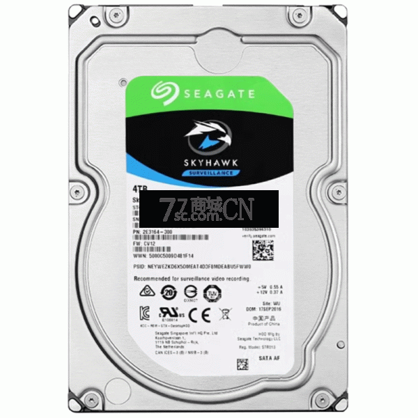 希捷 ST4000VX016 酷鹰系列5900转CMR垂直监控级4TB机械硬盘安防录像
