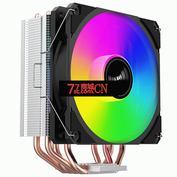 航嘉冰封400PS CPU风冷散热器低噪rgb INTEL平台12cm电脑4热管CPU风扇