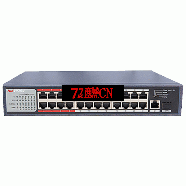 海康威视DS-3E0326P-E/M 24口百兆POE监控无线AP交换机双网口