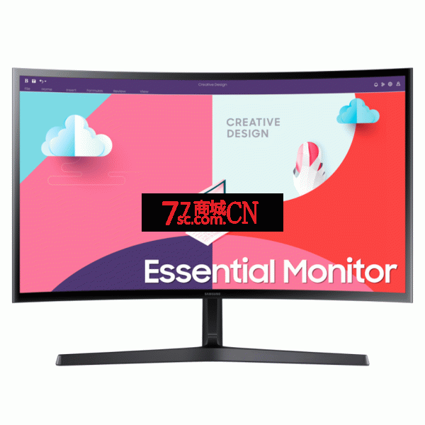 三星24英寸75Hz VGA+HDMI双接口 S24C366EAC曲面显示屏 曲面高清办公电脑游戏外接显示屏